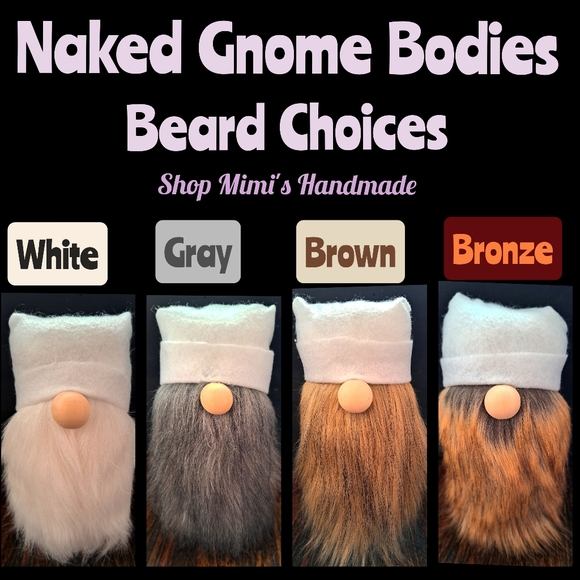 Red Bandana Gnome Hat with Choice of Bearded Gnome Body | Changeable Gnome - Picture 2 of 2